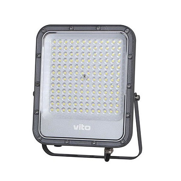 Προβολέας LED SMD 100W 11800Lm Φυσικό Λευκό 4000Κ IP65 Γκρι RONA 3022780 VITO