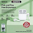 Remax Airplus PD-BT360 Earbud Bluetooth Handsfree Ακουστικά με Θήκη Φόρτισης Λευκά