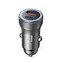 Remax RCC359 Tanya 30W Ταχυφορτιστής αυτοκινήτου fast car charger 1xUSB και 1xType-C 3.0A  Μαύρος