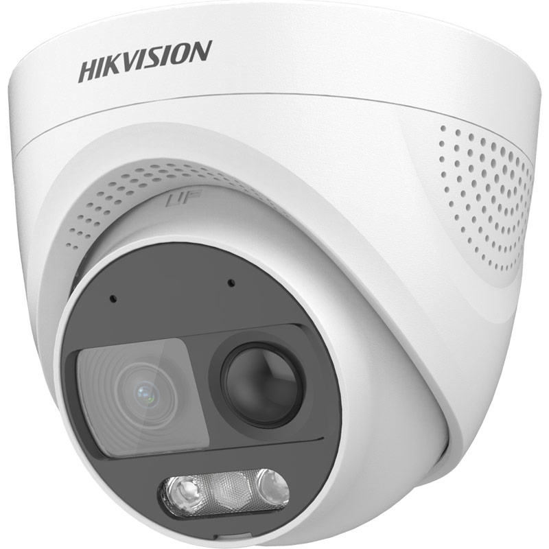 Hikvision DS-2CE72DF3T-PIRXOS 2.8mm Turbo HD X, 2Mpixels ColorVu, PIR, Siren, Audio, White Light 20μ. IP67