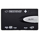 Card reader All in one (SD/microSD/MemoryStick/xD) USB 2.0 μαύρο EA129 Esperanza