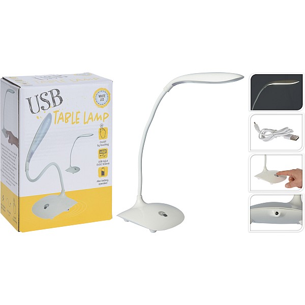 Φωτιστικό γραφείου USB 5 Led λευκό  FC4500460 OEM
