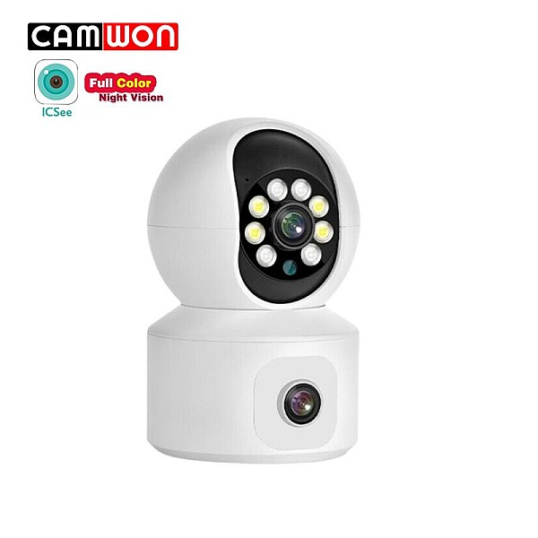 CAMWON WIP-PT200M Dual-lens Ρομποτική WiFi IP κάμερα 2 Mpixel  Νυχτερινή Λήψη (έως 10 μ.) μνήμη microSD Λευκή