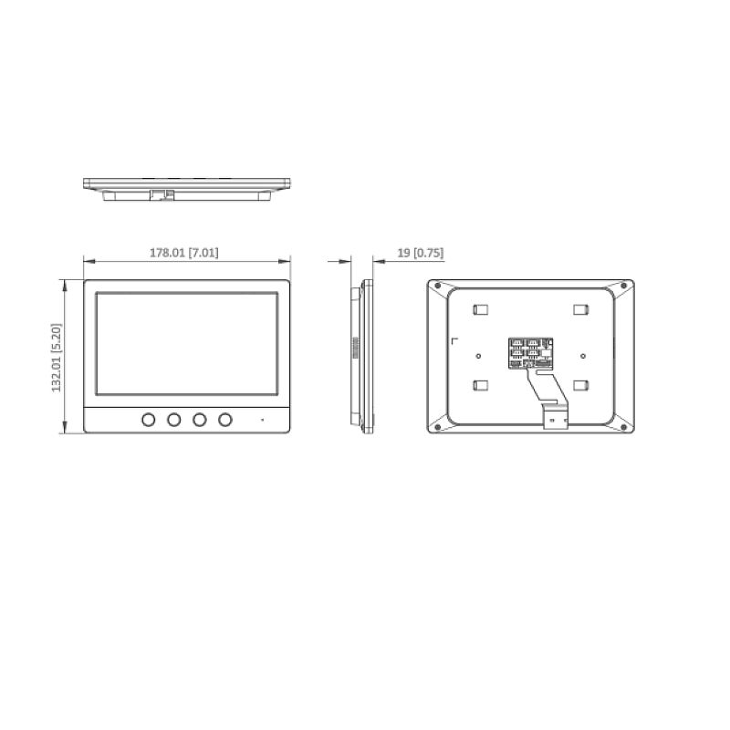 HIKVISION Έγχρωμο Κιτ Θυροτηλεόρασης 4 Καλωδίων με μπουτονιέρα και οθόνη DS-KIS212