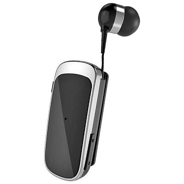 XO - BE21 Bluetooth Μονό Ακουστικό με Καλώδιο που μαζεύει Μαύρο V5.0