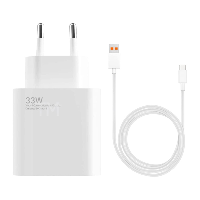 Xiaomi Φορτιστής Με Καλώδιο(type C 3A)  με Θύρα USB-A 33W Power Delivery Λευκός (BHR6039EU)