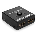 POWERTECH HDMI switch CAB-H112, 2 σε 1, 4K, bidirectional, μαύρο