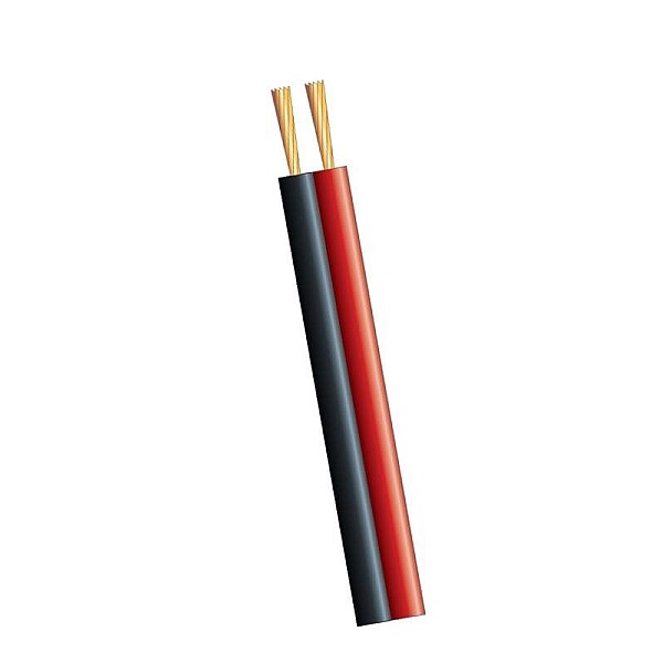 Καλώδιο ηχείων 2x1.00mm² μαύρο/κόκκινο RS100 OEM