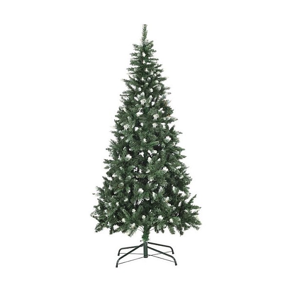 Χριστουγεννιάτικο Δέντρο Πράσινο Χιονισμένο 210εκ με Μεταλλική Βάση CR2003 OEM