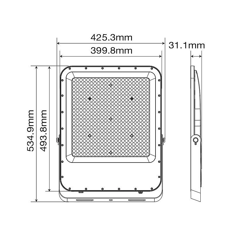 Προβολέας LED SMD 400W 48000Lm Ψυχρό Λευκό 6000Κ IP65 Γκρι RONA 3022830 VITO