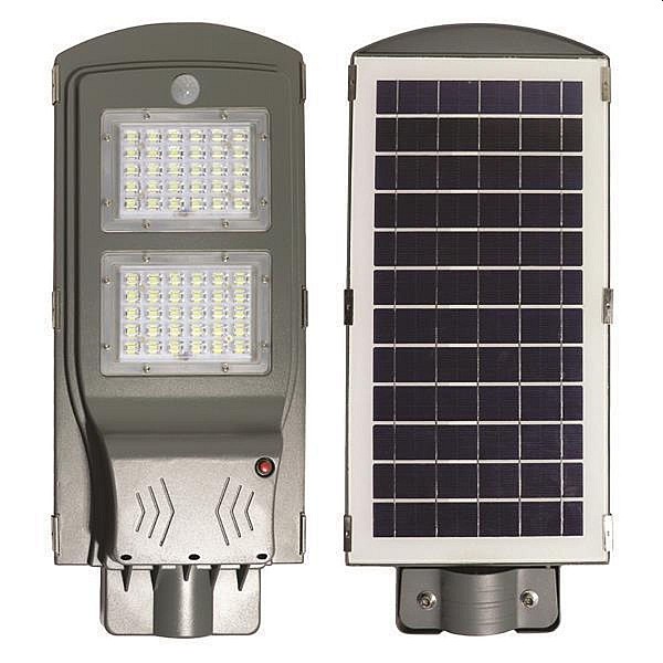 Ηλιακό Φωτιστικό Δρόμου LED 60W με Ανιχνευτή Κίνησης IP65 Ψυχρό λευκό 6000K Γκρι 200-57808 EUROLAMP