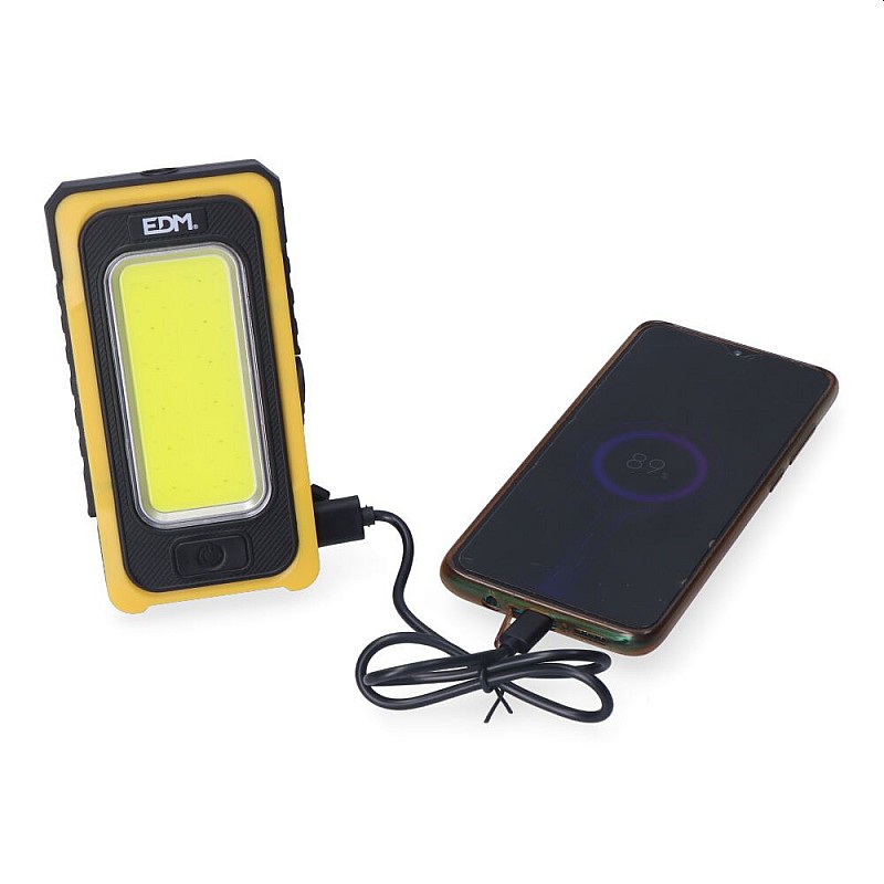 Ηλιακός Φακός LED και powerbank επαναφορτιζόμενος 750 Lumens 36126 EDM Spain