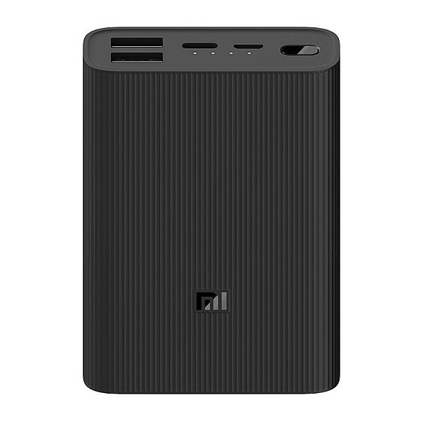 Xiaomi Mi Power Bank 3 Ultra Compact 10000mAh 22.5W με 2 Θύρες USB-A και Θύρα USB-C και Micro Μαύρο