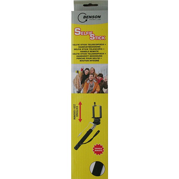 Selfie stick telescopic + handle remote for smartphones Μαύρο 010310 BENSON