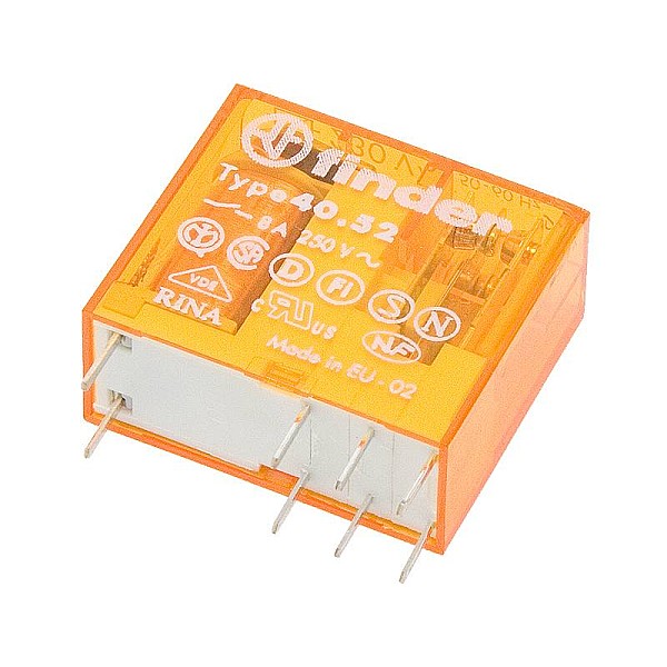 Ρελέ FINDER  230V AC 8A με 2 μεταγωγικές επαφές  ηλεκτρομαγνητικό F40.52.8.230