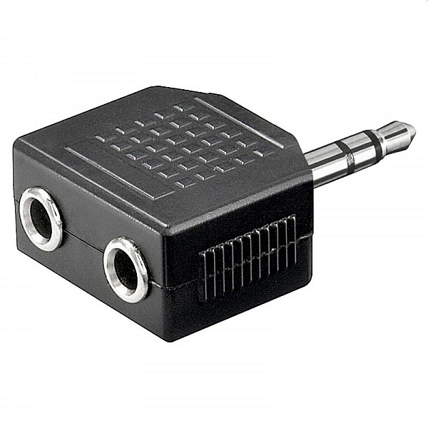 Adaptor-μετατροπέας Stereo από αρσενικό 3,5mm σε 2 stereo 3,5mm θηλυκά 11104 OEM