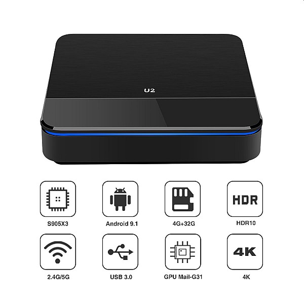 ΟΕΜ U2 ULTRA HD 4K Android TV Box (Kodi & Netflix compatible) (Amlogic S905X3/4GB/32GB/ Android 9.1 )
