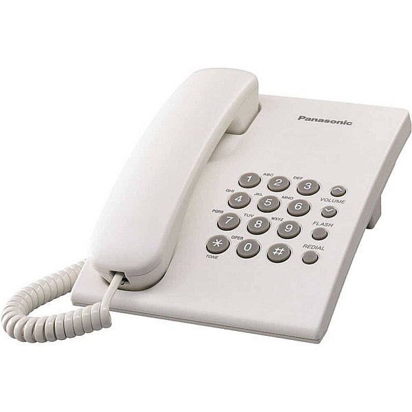 Σταθερό Ψηφιακό Τηλέφωνο Panasonic KX-TS500FXW Λευκό
