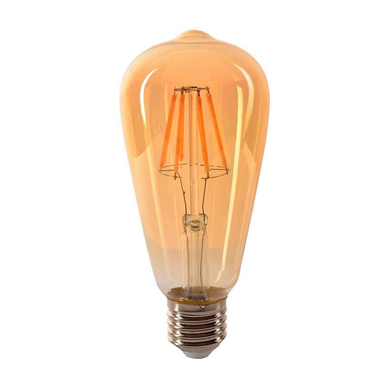 Λαμπτήρας LED E27 ST64 8Watt Θερμό λευκό 2500Κ Filament ledisone 1513530 VITONE