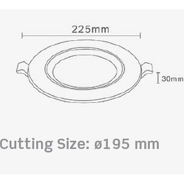 Φωτιστικό οροφής LED SAMSUNG στρογγυλό κινητό χωνευτό 30W μεταλλικό φυσικό λευκό 4000Κ VT-2-30 V-TAC 846