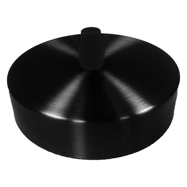 Ροζέτα Οροφής Μεταλλική Black Φ100mm Eurolamp 147-23075