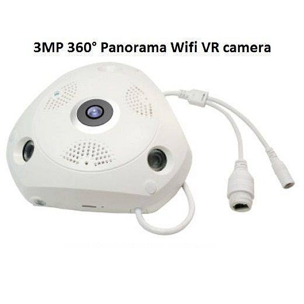 CAMWON WIP-VR360A2 Κάμερα IP FishEye HD 3.0Mp WiFi/Ethernet 3.6mm  Νυχτερινή Λήψη 20m μνήμη microSD