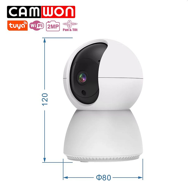 CAMWON WIP-TY300S Ρομποτική WiFi IP κάμερα 2 Mpixel (1080p) Νυχτερινή Λήψη (έως 10 μ.) μνήμη microSD Λευκή
