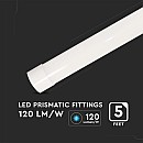 Φωτιστικό LED 50W Γραμμικό Πρισματικό Samsung 150cm Φυσικό Λευκό 4000Κ  20354 V TAC