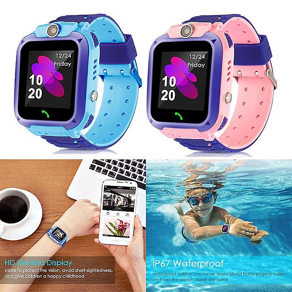 Παιδικό Smartwatch με Καουτσούκ/Πλαστικό Λουράκι Μπλε 6100 OEM