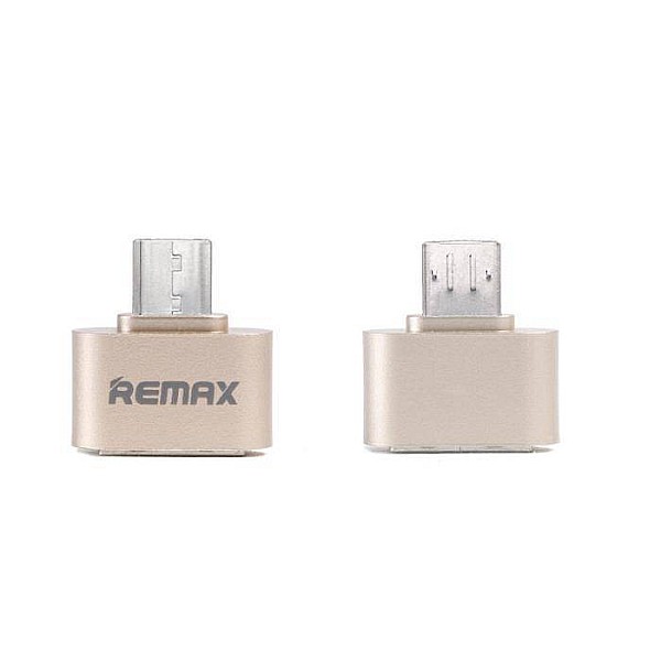 Remax OTG RA-OTG  micro USB male - USB-A female Gold
