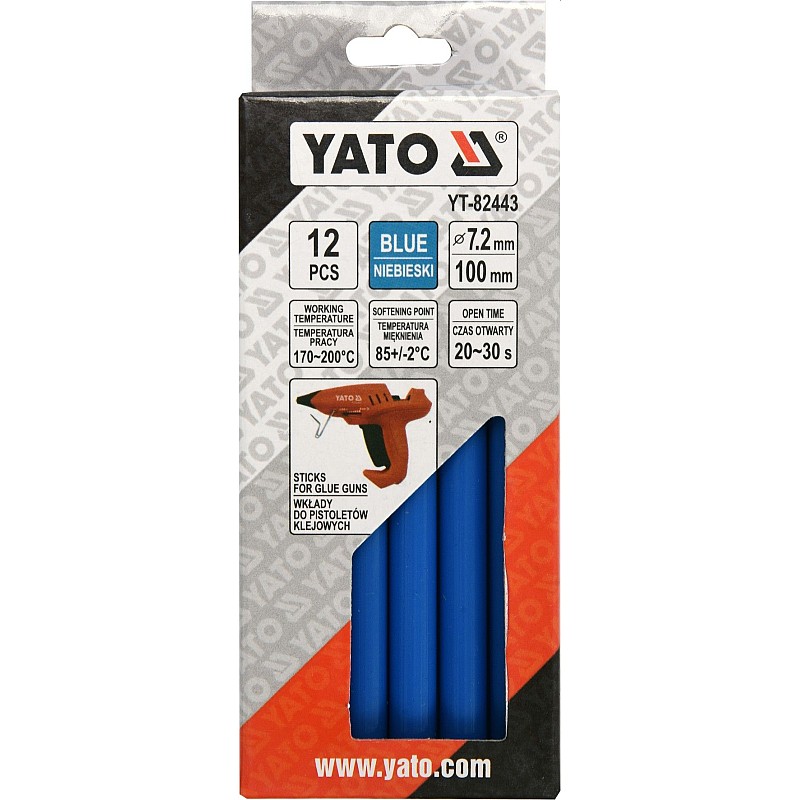 YATO glue sticks Ράβδοι σιλικόνης 7x100mm Μπλε 12 τεμάχια YT-82443