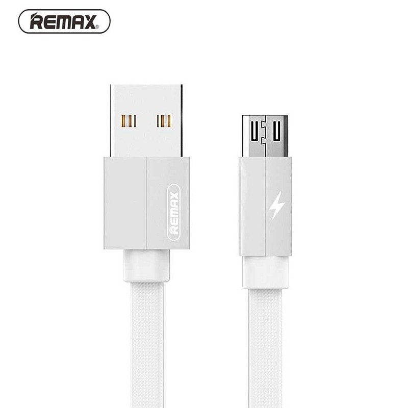 Remax Kerolla Καλώδιο Micro USB Γρήγορης φόρτισης και μεταφοράς δεδομένων σε λευκό χρώμα RC-094m 2m