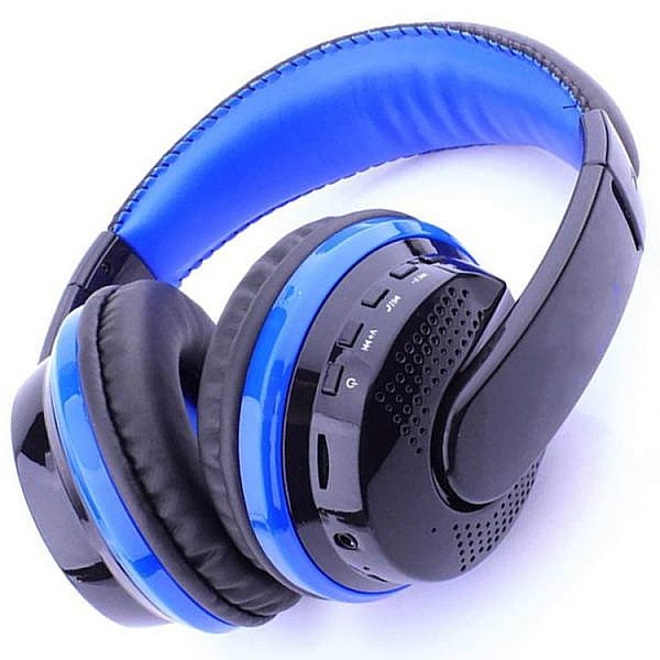 OVLENG Bluetooth Headset MX666 40mm Microphone Ασύρματα στερεοφωνικά ακουστικά κεφαλής σε μαύρο-μπλε χρώμα V5.0