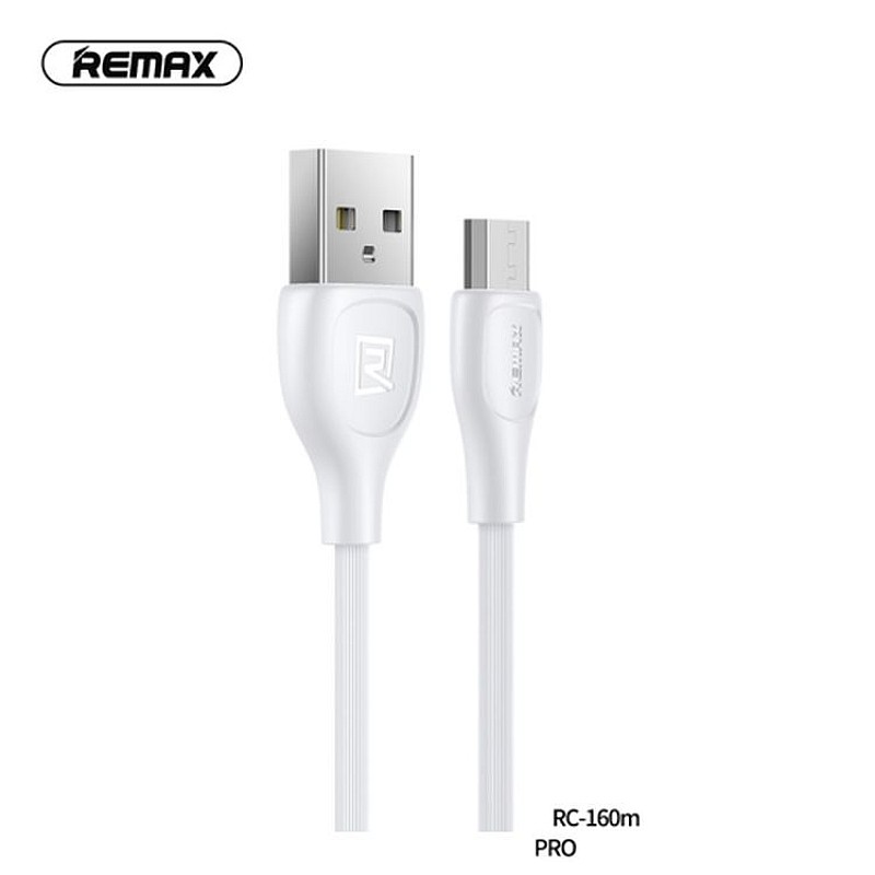 Remax LESU PRO RC-160m Καλώδιο Φόρτισης και μεταφοράς δεδομένων Micro USB 1.0m Λευκό