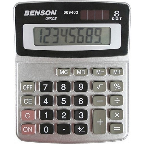 Επιτραπέζια Αριθμομηχανή με Οθόνη 8-Ψηφίων 009403 BENSON