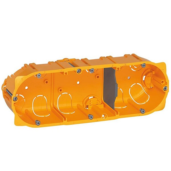 Legrand Κουτί Γυψοσανίδας Διακόπτου 3 θέσεων 40mm Κίτρινο Batibox 80043