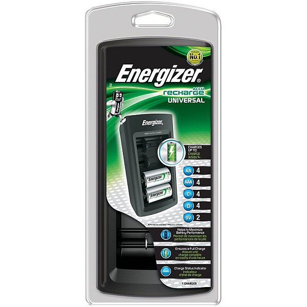 Energizer Φορτιστής μπαταριών Universal Charger για AA/AAA/C/D/9V μπαταρίες με LED ένδειξη φόρτισης