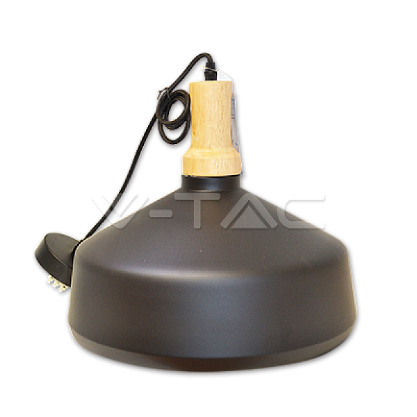 Φωτιστικό Οροφής Κρεμαστό μεταλλικό E27 BLACK VT-7545 V-TAC