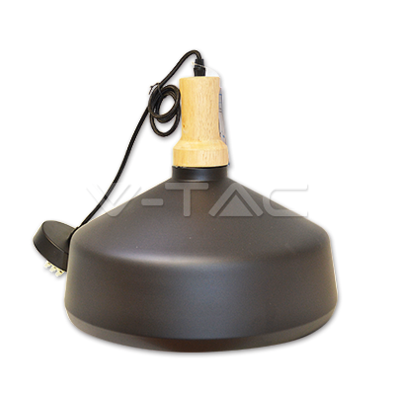 Φωτιστικό Οροφής Κρεμαστό μεταλλικό E27 BLACK VT-7545 V-TAC