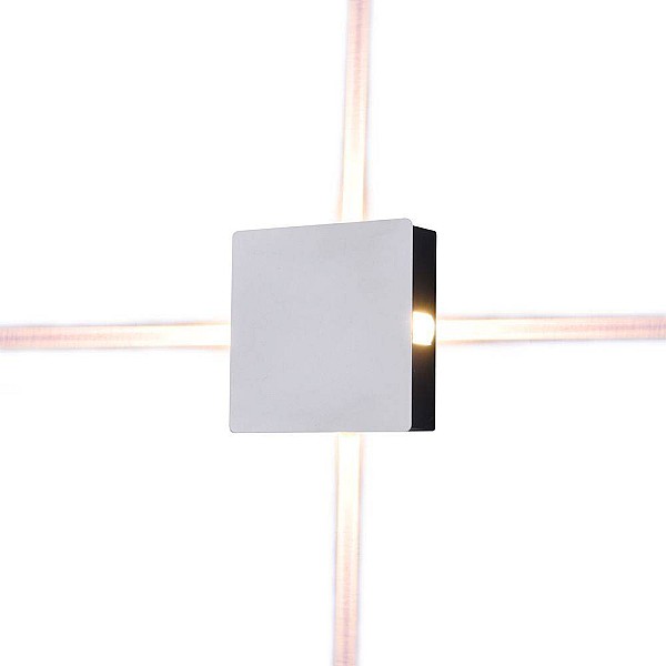 Φωτιστικό LED απλίκα 4W τετράγωνη αρχιτεκτονικού φωτισμού 4000K Φυσικό λευκό λευκό σώμα VT-704 V-TAC 8210