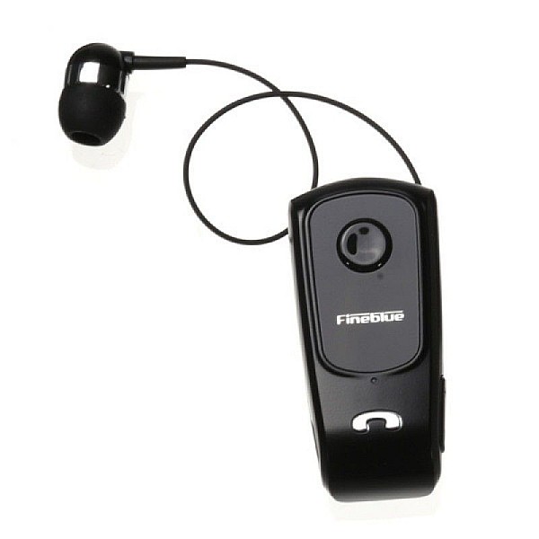 Fineblue F920 Bluetooth Μονό Ακουστικό με Καλώδιο που μαζεύει Μαύρο V4.1+EDR