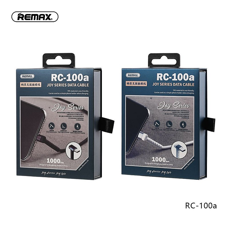 Remax RC-100a JOY Καλώδιο Φόρτισης μεταφοράς δεδομένων και Βάση Στήριξης Κινητού USB Type C 1.0m Μαύρο