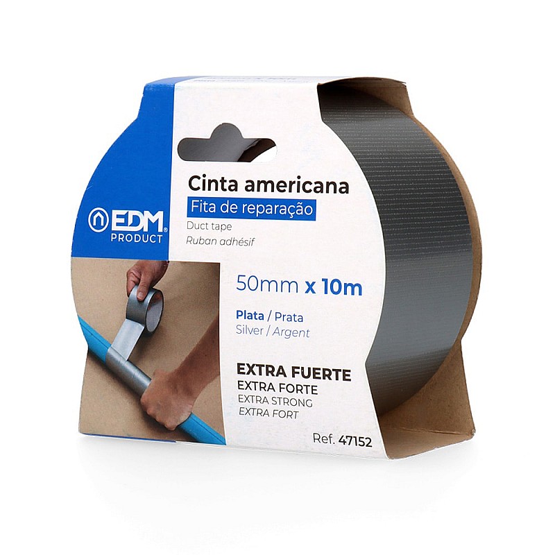 Ταινία Επισκευαστική Ασημί 10 Μέτρα Duct tape 50mm*10m 47152 EDM Spain