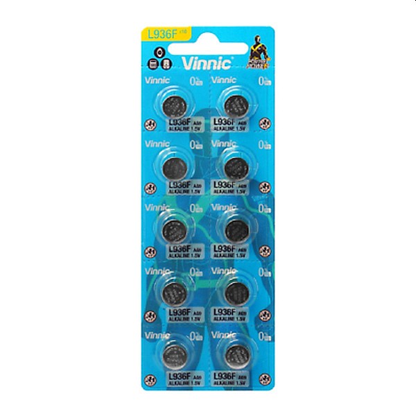 Vinnic Μπαταρίες αλκαλικές κουμπιά 1,5V AG9  LR936 μπλε blister 10 τεμαχίων