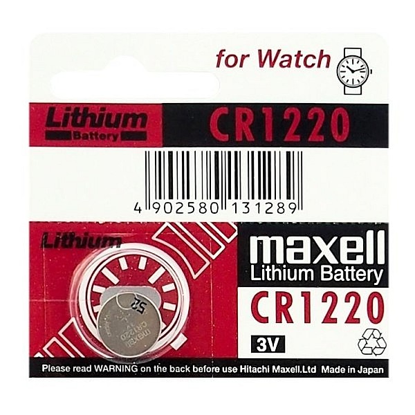 Maxell Μπαταρία Λιθίου για ρολόγια 3V CR1220 1 τεμάχιο