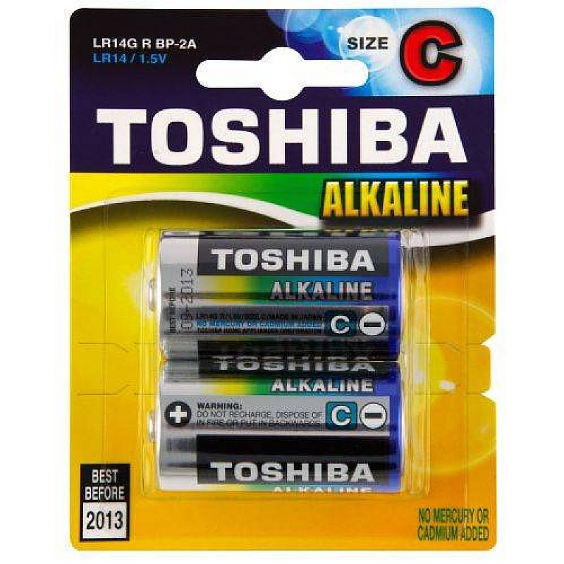 Toshiba Αλκαλική Μπαταρία LR14/C  BP-4SS 2 τεμάχια