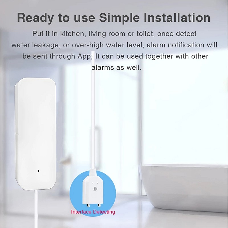 Camwon Ασύρματος Wi-Fi Αυτόνομος Ανιχνευτής Διαρροής Νερού (Water Leak Sensor)