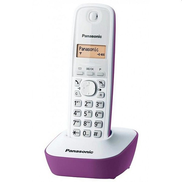 Ασύρματο Ψηφιακό Τηλέφωνο Panasonic KX-TG1611 Λευκό-μωβ