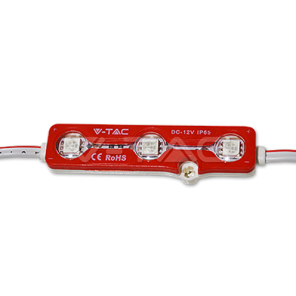 LED Module 3SMD Chips5050 1.2Watt Κόκκινο Για επιγραφές IP67 VT-50503 V-TAC
