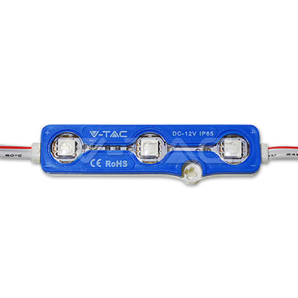 LED Module 3SMD Chips5050 1.2Watt Μπλε Για επιγραφές IP67 VT-50503 V-TAC